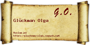 Glückman Olga névjegykártya
