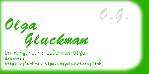 olga gluckman business card